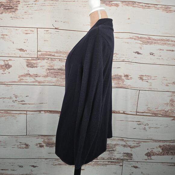 Coldwater Creek Open Front Cardigan Navy Size XL 18 - Picture 2 of 7